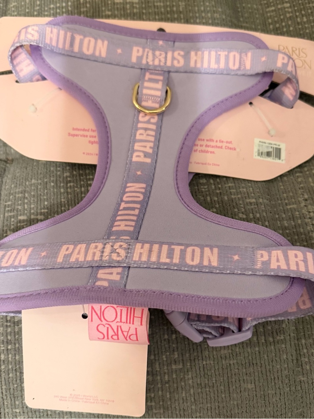Paris Hilton Lavender and Pink Pet Harness